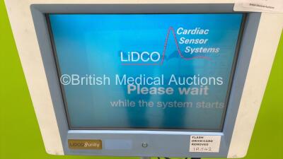 Lidco Unity Hemodynamic Monitor on Stand with Accessories (Powers Up - Flash Card / Drive Removed) ***IR542*** - 2