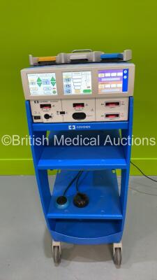 Covidien Force Triad Electrosurgical / Diathermy Unit on Stand Software Version 4.00 with 3 x Footswitches (Powers Up) *S/N T4K43892EX* **Mfd 2014-11** (W)