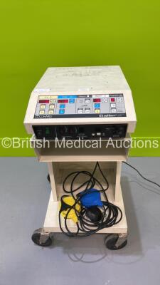 ConMed Aspen Surgical Systems Aspen Excalibur Plus PC Electrosurgical Unit on Stand with Dual Footswitch and Bipolar Dome Footswitch (Powers Up)