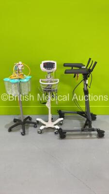 Mixed Lot Including 1 x Welch Allyn 53N00 Monitor on Stand (Powers Up) 1 x Topro Taurus Walker and 1 x Regulator on Stand with Hose and 5 x Serres Cups