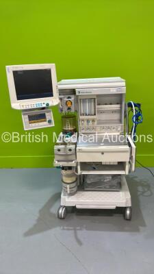 Datex-Ohmeda Aestiva/5 Anaesthesia Machine with Datex-Ohmeda 7900 SmartVent Software Version 4.8 PSVPro, Datex-Ohmeda Anaesthesia Monitor (Cracked Casing) Module Rack with Bellows, Absorber and Hoses (Powers Up)