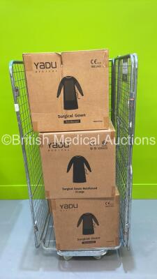 6 x Boxes of 50 YADU Medical Surgical Gowns (300) *Cage Not Included*