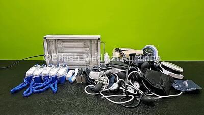 Mixed Lot Including 1 x Drager Phototherapy 4000 Infant Warmer (Powers Up), 5 x Covidien Genius 3 Thermometers, 3 x Welch Allyn Braun Thermoscan Thermometers And Various Blood Pressure Meters and Cuffs - 4