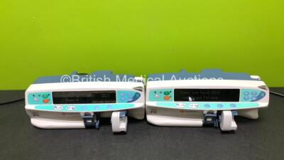 2 x CareFusion PK Alaris Syringe Pumps (Both Power Up, 1 x EV13 Error Code)