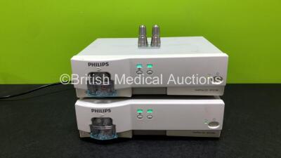 2 x Philips IntelliVue G5 M1019A Gas Modules with Water Traps (Both Power Up)