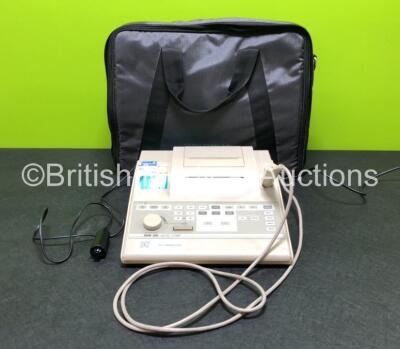 Grason Stadler GSI 38 Auto Tymp Audiometer with 1 x AC Power Supply and 2 x Handpieces in Carry Bag (Powers Up) *SN 20030138*