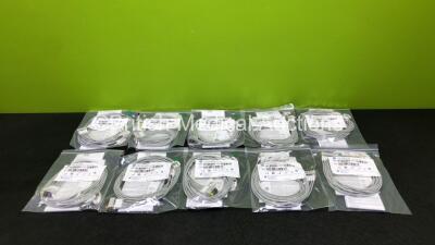 10 x GE Ref 2106393-002 5 Lead ECG Leadwire Sets