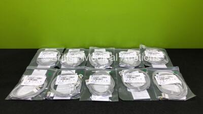 10 x GE Ref 2106393-002 5 Lead ECG Leadwire Sets