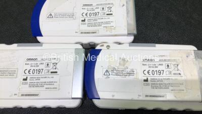 3 x Omron HCG-801 Heartscan ECG Monitors with 2 x Cases (All Power Up) *SN 20180900009AF / 20180900005AF / 20180900108AF* - 4