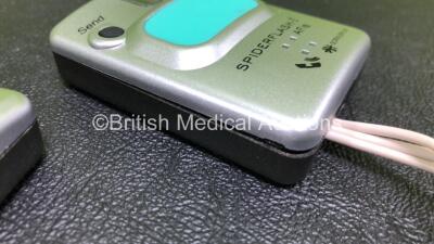 2 x Sorin Group Spiderflash AFib ECG Recording Monitors with ECG Cables (1 x Slight Damage to Casing - See Photos) - 3