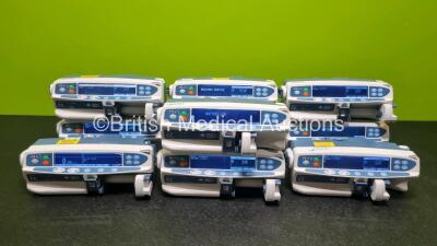 10 x BD Alaris Guardrails Plus CC Syringe Pumps (All Power Up) *SN 370038969 / 372027639 / 372029638 / 372029973 / 372025017 / 372027638 / 372029634 / 372029716 / 372029714 / 372029706*