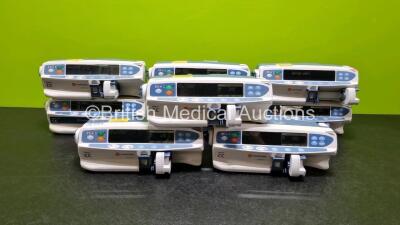 Job Lot of Carefusion Syringe Pumps Including 3 x Alaris Plus CC and 6 x Alaris CC (All Power Up) *SN 135051794 / 135053808 / 135051784 / 135051822 / 80033380 / 135051828 / 135053860 / 135053832 / 80039351*