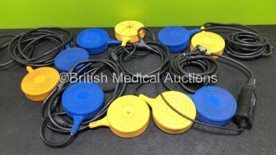 5 x Electrosurgical / Diathermy Footswitches with 1 x Erbe Adapter (1 x Cut Cable - See Photos) - 2