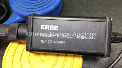 5 x Electrosurgical / Diathermy Footswitches with 1 x Erbe Adapter (1 x Cut Cable - See Photos) - 4