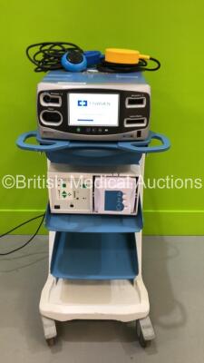 Covidien Valleylab FT10 Energy Platform Electrosurgical / Diathermy Unit on Stand with Dual Footswitch and Dome Footswitch and RapidVac Smoke Evacuator (Powers Up) *S/N T6C03546DX* - 14