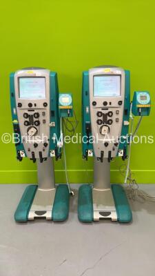 2 x Gambro Prismaflex Dialysis Machines V8.20 - Running Hours 10359 / 9647 with 2 x Barkey Autocontrol Units (Both Power Up)