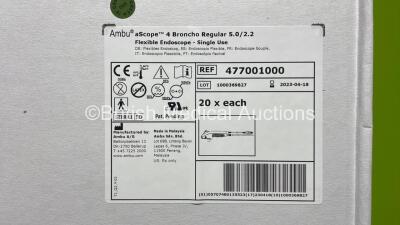 20 x Ambu REF 477001000 aScope 4 Broncho Regular 5.0/2.2 Flexible Endoscopes (Exp 04-2023) *Stock Photo* - 3