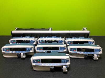 7 x CareFusion Alaris CC Syringe Pumps with 1 x Alaris Gateway Workstation *SN 800356433 / 800356455 / 800356547 / 800356435 / 800356544 / 800356566 / 800338777*