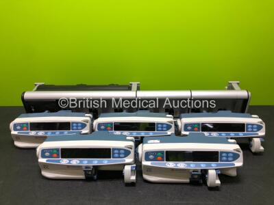 5 x CareFusion Alaris CC Syringe Pumps with 1 x Alaris Gateway Workstation *SN 800338819 / 800356443 / 800356439 / 800356528 / 800338584*