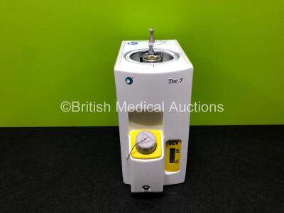 Datex Ohmeda Tec 7 Sevoflurane Vaporizer Ref 1175-9301-000 (Missing / Damaged Casing - See Photos) *SN BEJW01769*