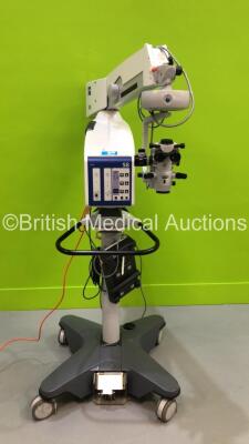 Zeiss OPMI VISU 160 Surgical Microscope with Binoculars, 2 x 12,5x Eyepieces, Zeiss f200 APO Lens and Footswitch on S88 Stand (Powers Up with Good Bulb - Damaged Footswitch and Missing Brake Pedal Cover - See Pictures)