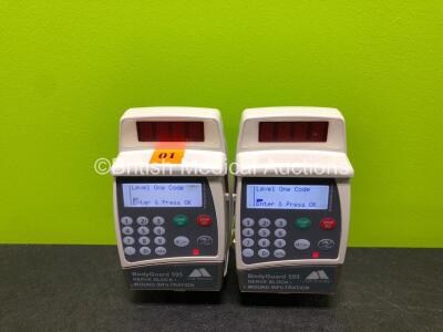 2 x CME McKinley BodyGuard 595 Nerve Block / Wound Infiltration Pumps with Pump Chargers (Both Power Up) *SN B67174 / B67166*