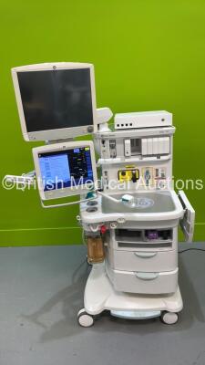 Datex-Ohmeda Aisys CS2 Anaesthesia Machine Software Version 10.00 with GE D19KT Monitor, SEV Aladin2 Vaporiser, ISO Aladin2 Vaporiser, E-sCAi0VE Gas Module, Bellows and Hoses (Powers Up) *S/N APWS00529*