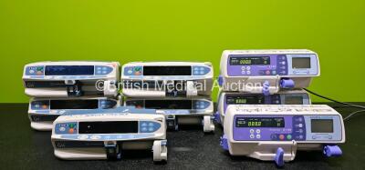 Job Lot Including 5 x CareFusion Alaris GH Plus Syringe Pumps (4 x Power Up and 1 x Draws Power) and 3 x Smiths Medical Graseby 2100 Syringe Pumps (All Power Up)