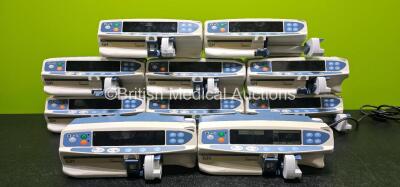 10 x Cardinal Health Alaris GH Syringe Pumps (5 x Power Up, 4 x Draws Power, 1 x No Power, 1 x Missing Case and 1 x Faulty Pump - See Photos)