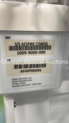 Datex-Ohmeda S/5 Aespire Anaesthesia Machine with Datex-Ohmeda 7100 Ventilator Software Version 2.0, Bellows, Absorber and Hoses (Powers Up) *S/N AMXP00454* - 5