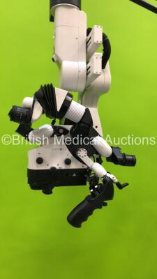 Leica M720 Triple Operated Surgical Microscope with 3 x Binoculars, 6 x 10x/21 Eyepieces, Full HD OptiChrome, Panasonic 3CCD HD Camera Head, MedX Stream Digital Recording Station V7.1.0 and Monitor on Leica OH5 Stand (Powers Up) - 14