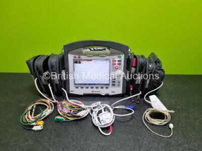 GS Corpuls3 Slim Defibrillator Ref : 04301 (Powers Up) with Corpuls Patient Box Ref : 04200 (No Power) with Pacer, Oximetry, ECG-D, ECG-M, CO2, CPR, NIBP and Printer Options, 4 and 6 Lead ECG Leads, SPO2 Finger Sensor, Hose, Paddle Lead, CO2 Cable, 3 x Ba