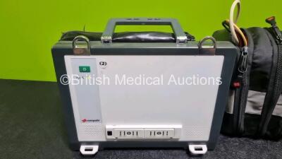 GS Corpuls3 Slim Defibrillator Ref : 04301 (Powers Up) with Corpuls Patient Box Ref : 04200 (No Power) with Pacer, Oximetry, ECG-D, ECG-M, CO2, CPR, NIBP and Printer Options, 4 and 6 Lead ECG Leads, SPO2 Finger Sensor, Hose, Paddle Lead, CO2 Cable, 3 x Ba - 7