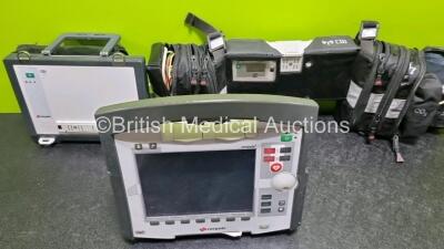 GS Corpuls3 Slim Defibrillator Ref : 04301 (Powers Up) with Corpuls Patient Box Ref : 04200 (No Power) with Pacer, Oximetry, ECG-D, ECG-M, CO2, CPR, NIBP and Printer Options, 4 and 6 Lead ECG Leads, SPO2 Finger Sensor, Hose, Paddle Lead, CO2 Cable, 3 x Ba - 8