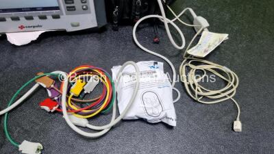 GS Corpuls3 Slim Defibrillator Ref : 04301 (Powers Up) with Corpuls Patient Box Ref : 04200 (No Power) with Pacer, Oximetry, ECG-D, ECG-M, CO2, CPR, NIBP and Printer Options, 4 and 6 Lead ECG Leads, SPO2 Finger Sensor, Hose, Paddle Lead, CO2 Cable, 3 x Ba - 4