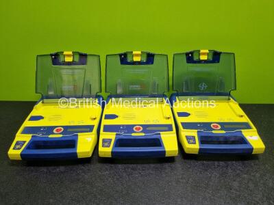 3 x Cardiac Science Powerheart AED G3 Defibrillators (All Untested Due to No Battery)