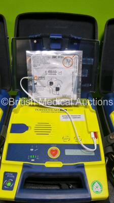 3 x Cardiac Science Powerheart AED G3 Defibrillators (All Power Up) in Carry Case - 3