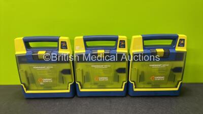 3 x Cardiac Science Powerheart AED G3 Automated External Defibrillators (Untested Due to No Batteries)