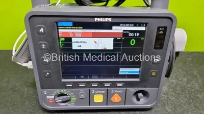 Philips Heartstart Intrepid Defibrillator *Mfd - 2020* (Powers Up) Including Pacer, ECG and Printer Options with Paddle Lead and 3 Lead ECG Lead *SN CN73901449* - 2