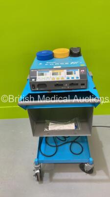 Valleylab Force FX-8CS Electrosurgical / Diathermy Unit *Mfd 2007* on Stand with Dual Footswitch and Bipolar Footswitch (Powers Up) *S/N F7K57690A*