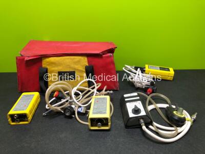 Job Lot Including 3 x Pneupac 2-R Ventilators / Resuscitators, 1 x Sabre Mars Resuscitator and 1 x PneuPac Carry Bag