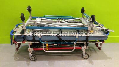 2 x Ferno Falcon Six Ambulance Stretchers with Mattresses (Hydraulics Tested Working)