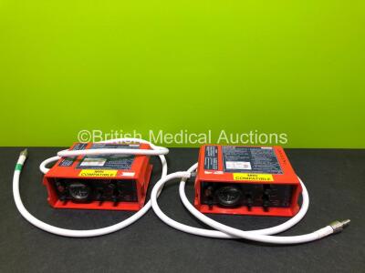 2 x Smiths Pneupac paraPAC 2D Ventilators with Hoses *MRI Compatible*