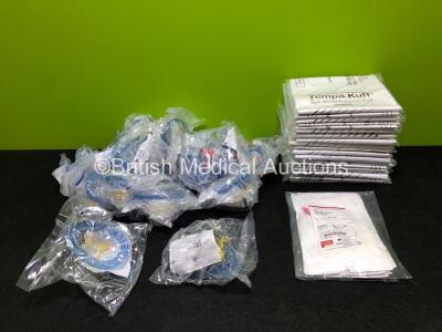 Job Lot Including 10 x Cook Thinwall Needles *Expired 2023* ProAct ProBreathe PBAM00013 Anaesthetic Masks *Expired 01/2024* and 19 x Thigh BP Cuffs