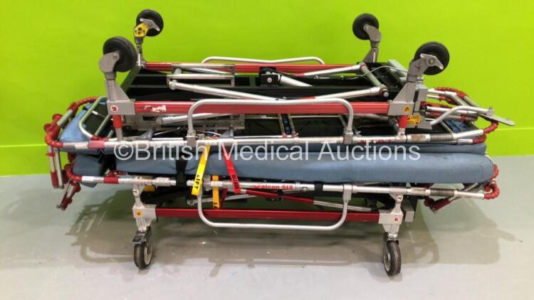 2 x Ferno Hydraulic Ambulance Stretchers with Mattresses