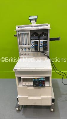 Datex-Ohmeda Aestiva/5 Induction Anesthesia Machine with 2 x Datex-Ohmeda Tec 6 Plus Desflurane Vaporisers, Datex-Ohmeda Module Rack, M-ESTPR Multiparameter Module with T1, T2, P1, P2, ECG/Resp and SPO2 Options and M-NIBP Module