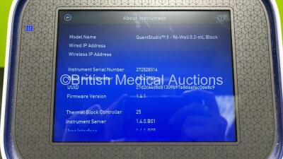 Thermo Fisher Scientific Appliedbiosystems QuantStudio 5 96 Well 0.2ML Block Real Time PCR System *Mfd - 19/02/2021* (Powers Up) - 5