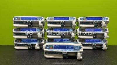 10 x CareFusion CC Alaris Guardrails Plus BD Syringe Pumps *Mfd 2020* (All Power Up) *SN 372043297 / 372034531 / 372074902 / 372074908 / 372034528 / 372074861 / 372034529 / 372074938 / 372020841 / 372039945*