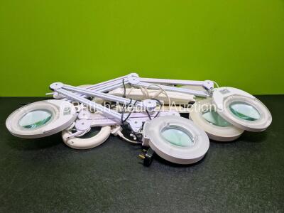 7 x Various Magnifier Lamps