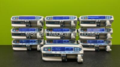 10 x CareFusion CC Alaris Guardrails Plus BD Syringe Pumps *Mfd 2020* (All Power Up) *SN 372027622 / 372028445 / 302049518 / 372074857 / 372074909 / 372020854 / 372074855 / 372047690 / 372034706 / 372074872*